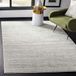 SAFAVIEH Adirondack Collection Modern tapijt voor woonkamer, eetkamer, slaapkamer, korte pool, lichtgrijs en grijs, 122 x 183 cm