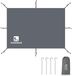 Merkloos Tentzeil Tentzeil grijs 180 x 210 cm, waterdicht dekzeil voor onder de tent, als luifel of voor picknicks