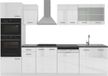 Vicco R-Line Complete keukeneenheid – 300 cm met hoge kast, WB Antraciet Wit hoogglans/wit