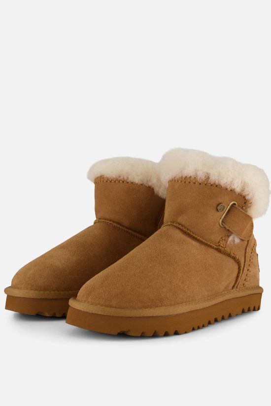Warmbat Langlo Winterboots cognac Suede - Maat 39
