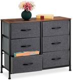 Merkloos Ladekast Staal - 6 Lades - Stof - 63 x 80 x 30 cm - Slaapkamer - Bijzetkast