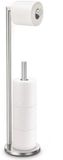 BATH Toiletrolhouder, toiletrolstandaard, geborsteld nikkel
