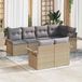 Maison Exclusive - Set de 7 coussins de banc de jardin, beige, en polyrotin
