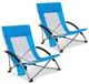 TIMBER RIDGE 2 Stuks Strandstoelen - Opvouwbaar & Lichtgewicht - 150KG draagvermogen - Ademende mesh rugleuning - Voor strand & camping - Blauw