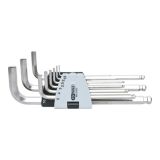KS Tools Clé Allen Inox - 9 pièces - longue version