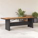 vidaXL Tuintafel met acaciahouten blad 240x90x75 cm poly rattan zwart