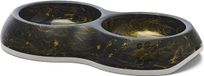 Savic Voerbak Delice Dubbel Marble Zwart / Goud