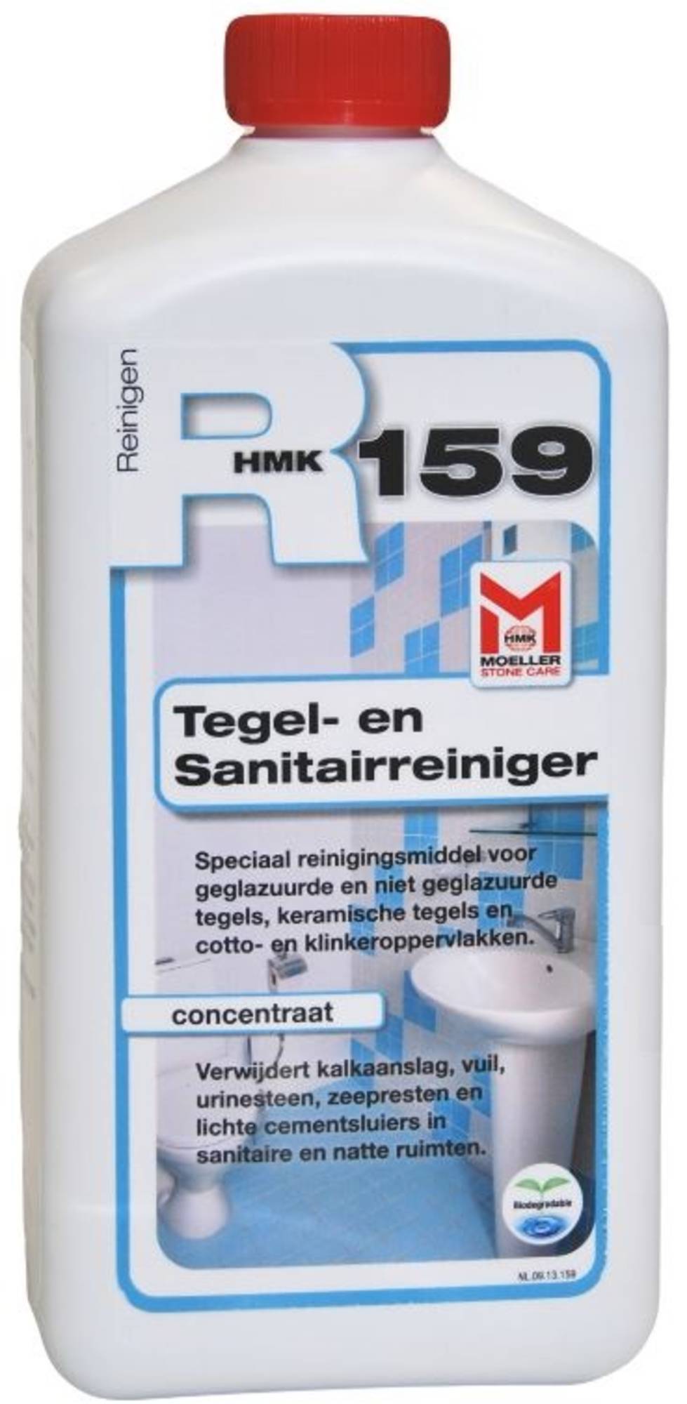 Hmk HMK R159 Tegel en Sanitairreiniger 1 Liter Allesreiniger of reiniger voor tegels en sanitair. Niet te gebruiken op natuursteen zoals marmer en hardsteen