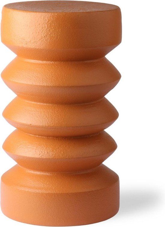 HKliving Stoneware Bijzettafel - Oranje - Rond - 41 cm