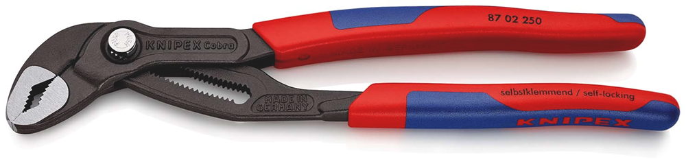 KNIPEX Cobra Hightech-waterpomptang op ZB-kaart met slanke meer-componentengrepen 250 mm, 87 02 250 SB