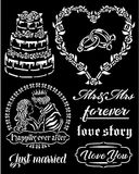 Stamperia International Dikke Stencil-Sleeping Beauty Net Getrouwd, Diverse, 20 x 25 cm