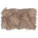 SARO LIFESTYLE 3564.OY1220B LIFESTYLE 100% wol Mongoolse lamsbont sierkussen met polyvulling, 30,5 cm x 50,8 cm, oester