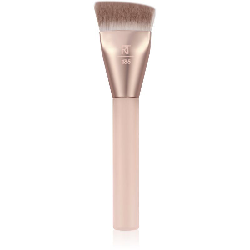 Real Techniques New Nudes H-Diamond Blending Brush, Foundation, Contour & Blush Makeup Brush for Seamless Liquid or Cream Coverage, Diamond-Shaped Head, Cruelty-Free, 1 Count
