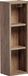 Chêne Rosario Armoire murale en bois avec 2 étagères - Marron - H 65 x L 20 x P 15 cm