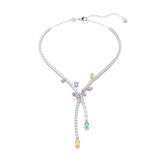 Swarovski x Ariana Grande ketting, Verschillende slijpvormen, Libelle, Meerkleurig, Rodium toplaag