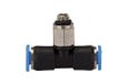 RIEGLER T-steekschroefverbinding »Blaue serie« mini, draaibaar, M6, voor buitenslang Ø 6 mm, werkdruk max. 10 bar, kunststof/MS vern.