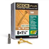 HILLMAN FASTENERS LB 1-1/4 x 8 TAN STAR DECK SCREWS