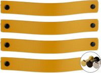 Brute Strength BIG save Leren handgrepen - Okergeel - 4 stuks - 20 x 2,5 cm