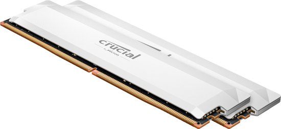 Crucial Pro RAM DDR5 64GB Kit (2x32GB) 6000MHz CL40, Gaminggeheugen Overklokken, Intel XMP 3.0 / AMD EXPO, Desktopgeheugen (PC), Wit - CP2K32G60C40U5W
