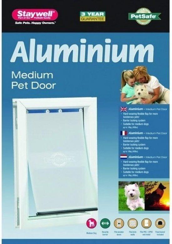 PetSafe Staywell 620 Hondenluik - Aluminium - Wit