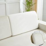 Yoovat Magic Sofa - Universele magische bankhoes - Slijtvast en Rekbaar voor sectionele hoezen (Textuur-Wit, Achterhoes L)