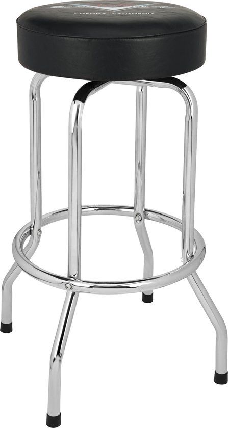 Fender Custom Shop Logo Barstool 30" Black/Chrome gitaarkruk (76 cm)