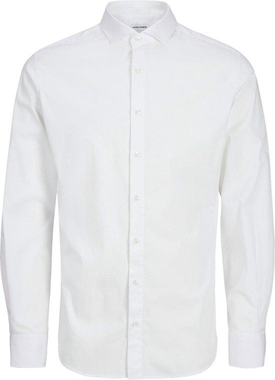 Jack & Jones Blajaxon Stretch Overhemd Heren - Wit - Maat S