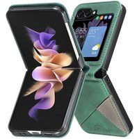 Samsung Housse pour Galaxy Z Flip 7 - Étui Coque Pochette Portefeuille - Vert
