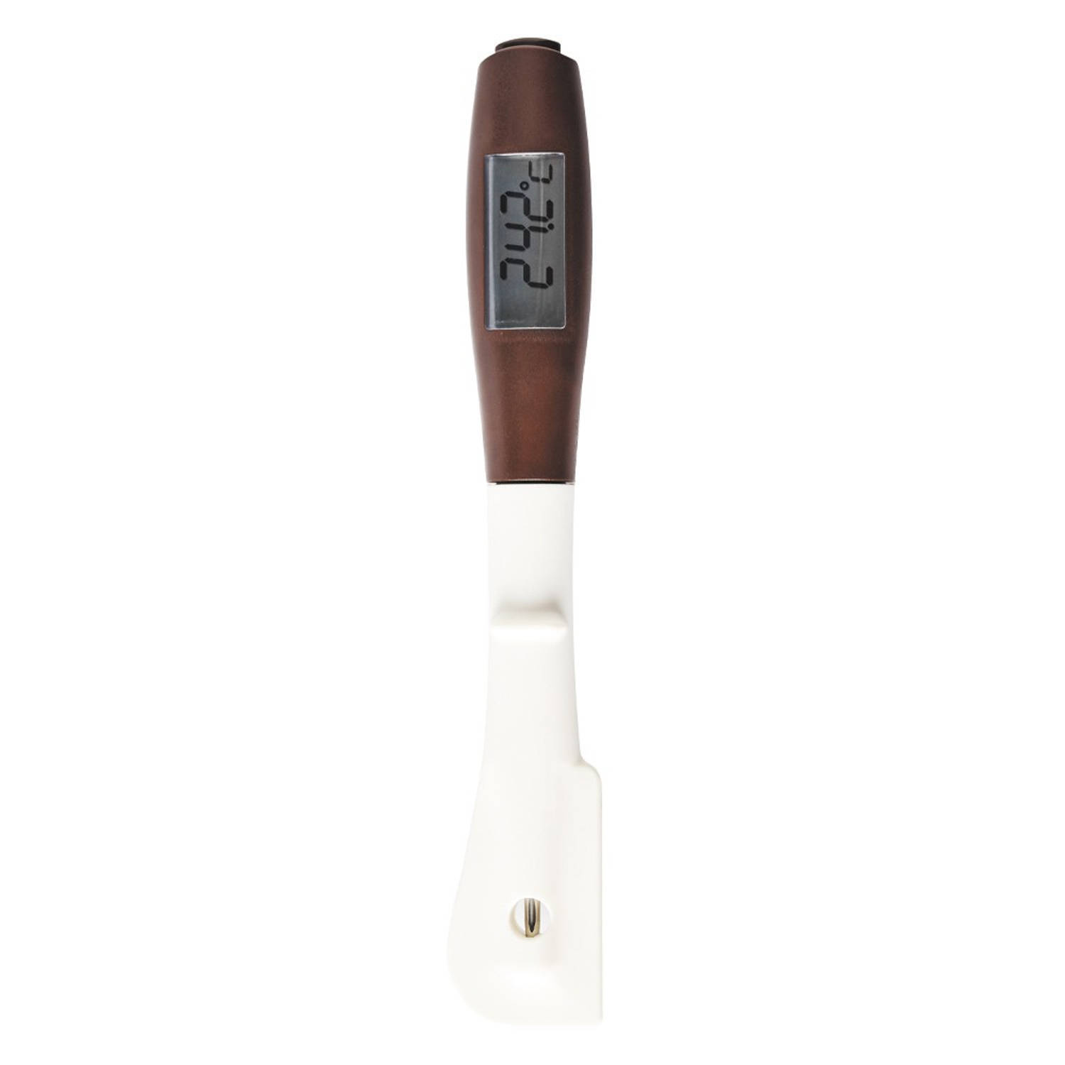 Mastrad m°chocolate 2-in-1 keukenthermometer spatel / spits - dessertthermometer met afneembare en flexibele siliconen punt - nauwkeurig meetbaar temperatuurbereik van -50 tot 250 °C