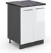 Vicco Fame-Line Keukenonderkast – 60 cm, WB Antraciet Wit Hoogglans