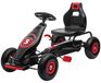 HOMCOM Gokart, kinderauto met pedalen, loopfiets, geschikt voor buiten, rood en zwart