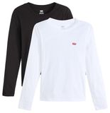 LEVI'S ® Shirt 'Essential Long Sleeve Tee (2-Pack)' rood / zwart / wit