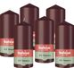 Bolsius - Gladde Stompkaarsen - 6 Stuks - Bordeaux Rood - 13 cm - 43 Branduren