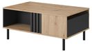 Table basse chêne (Artisan) + anthracite noir, 100 cm