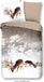 Dekbedovertrek "herten in winterlandschap" - Zand - 200x200/220 cm - Flanel