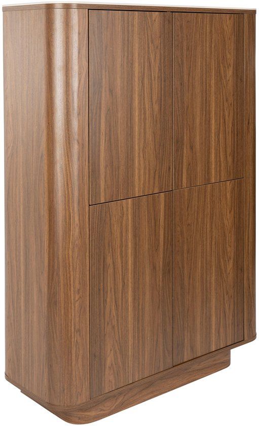 Housecraft Living Almira Kast Hout/ Marmerlook Walnootkleur - Bruin