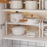 Famanu - Set van 2 universele opbergnetten 26x12 cm met elastiek en schroeven – Zwart