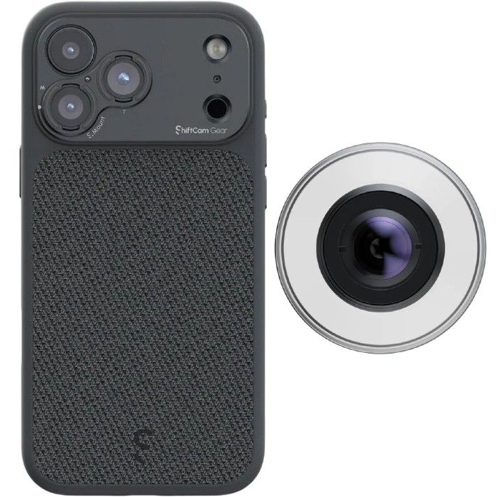 ShiftCam Camera Case S.Mount - iPhone 17 Pro Max (Dark) + LensUltra 10x macro smartphone lens