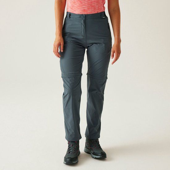 Regatta Dames Travel Light II Zip Off Packaway Broek Grijs