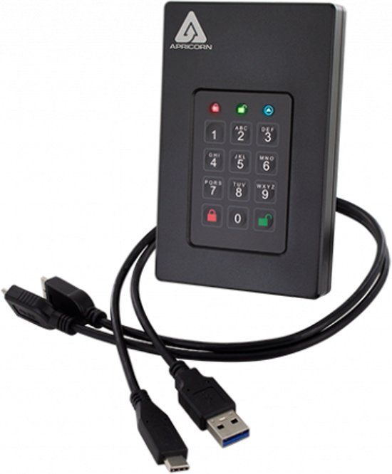 Apricorn Aegis Fortress FIPS Level 3 - Externe HDD - 1TB - 0708326914727