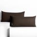 DecoKing Amber-kussenslopen 40 x 80 cm, katoen, rits, bruin, 2 stuks
