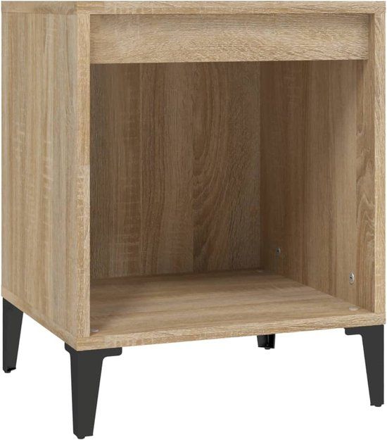 vidaXL Nachtkastje 40x35x50 cm Sonoma eikenkleurig