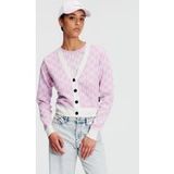 Karl Lagerfeld Kl Monogram Cardigan Court Monogram Orchid Bouquet Taille: XL