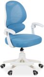 IDIMEX ISLA Kinderdraaistoel met Voetsteun - Blauw