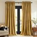 PRIMROSE Gouden Gordijnen 96 inch voor Woonkamer Fluwelen Verduisterende Staaf Pocket Raamgordijnen Behandeling Semi Kamer Verduistering Decor Gouden Gordijnen voor Slaapkamer Set van 2 Panelen