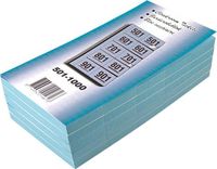 Merkloos Garderobeblokken nummers van 501 t.e.m. 1.000, blauw