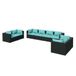 VidaXL 6-delige Loungeset met Kussens Poly Rattan Zwart