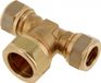 Bonfix Raccord laiton à compression Té réducteur 22x28x22mm FFF
