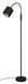 OEM Tommy Staande lamp, metalen behuizing zwart, stoffen kap zwart/goud, fitting E14