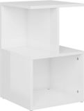 vidaXL Nachtkastje 35x35x55 cm bewerkt hout hoogglans wit
